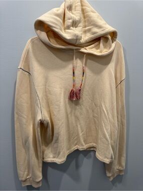 BA&SH Cream Hooded Pullover Sweatshirt